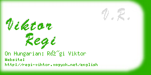 viktor regi business card